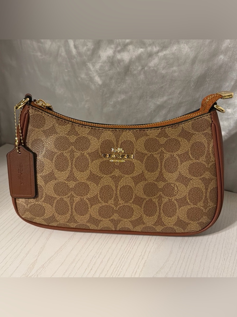 Coach Signature Brown teri Bag